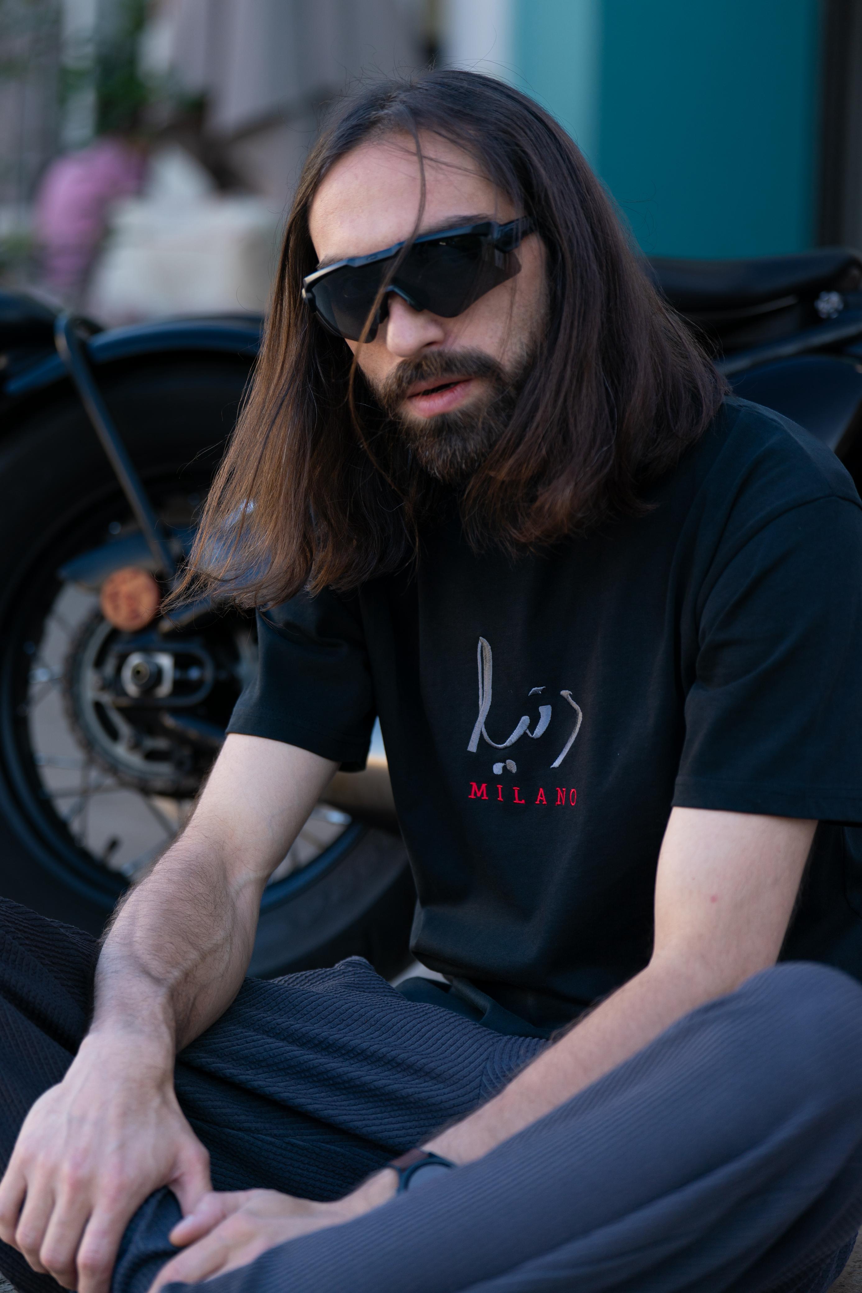 Black - Relaxed-Fit Embroidered Tee