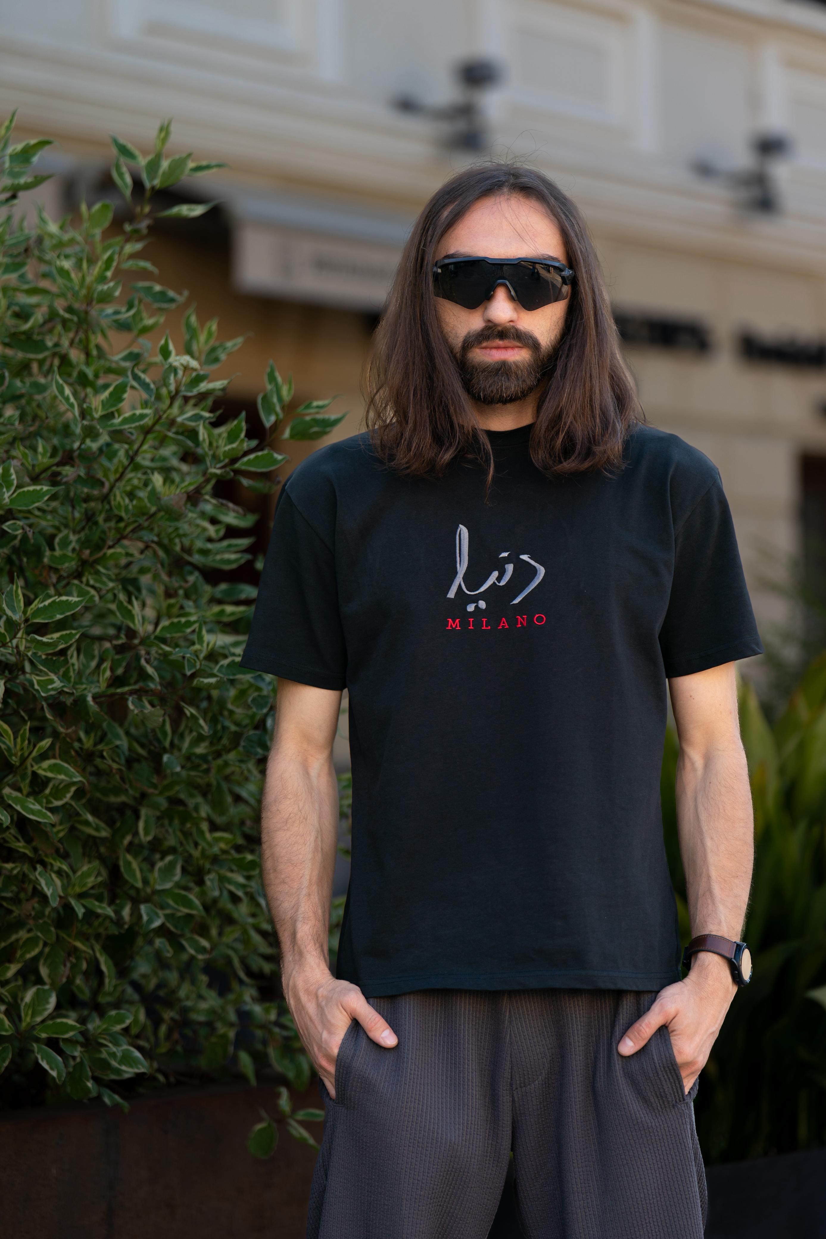 Black - Relaxed-Fit Embroidered Tee