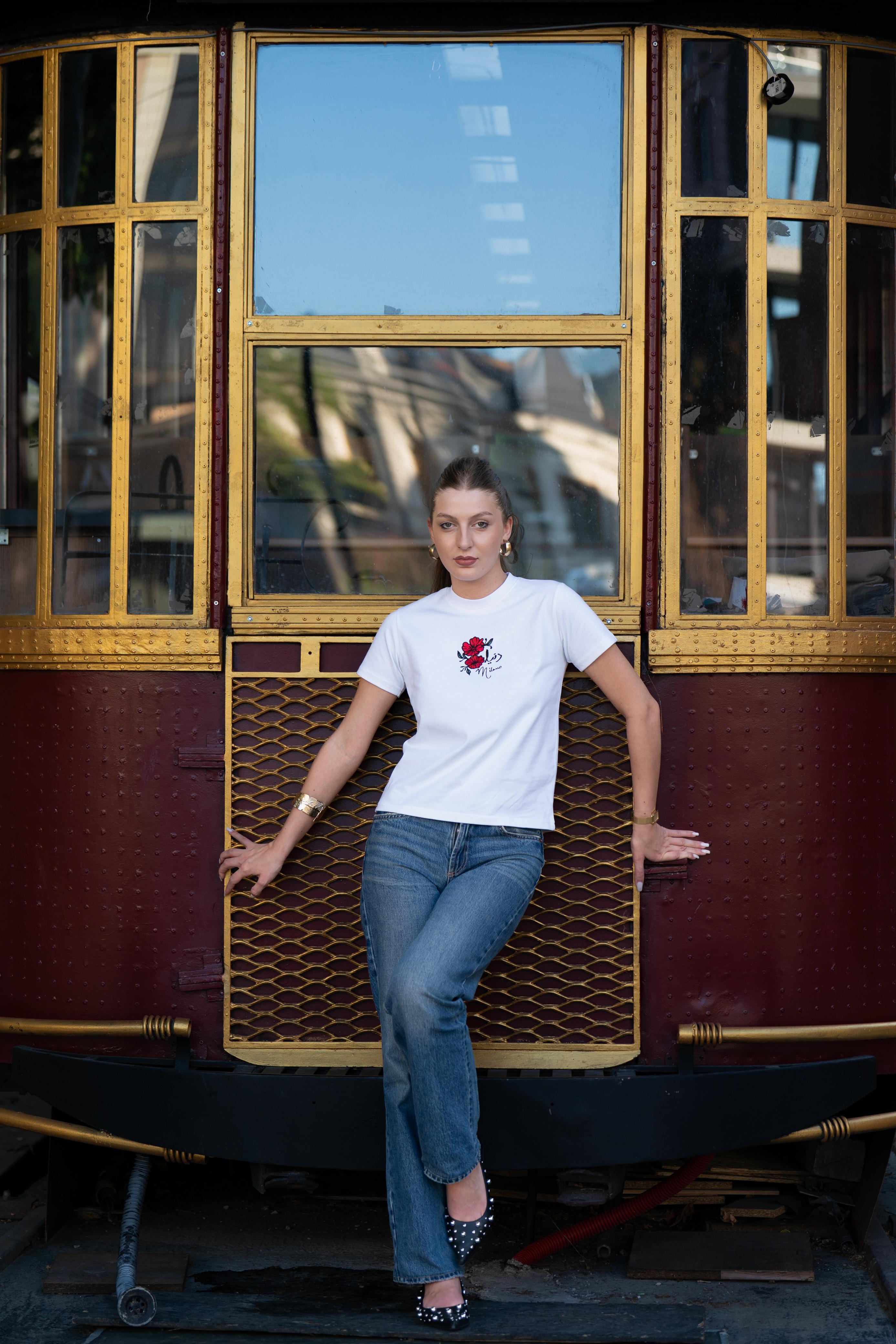 White - Signature Embroidered Tee